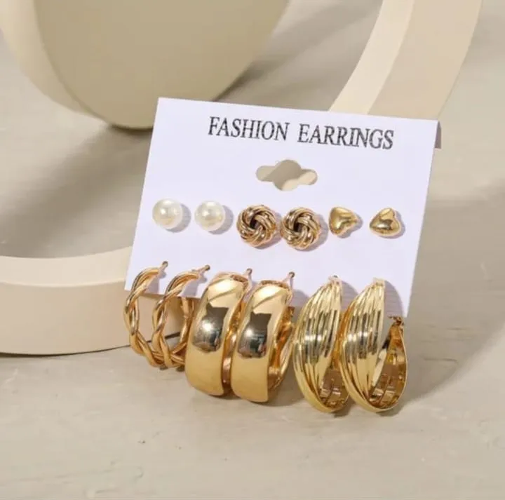 6 Pair Earring