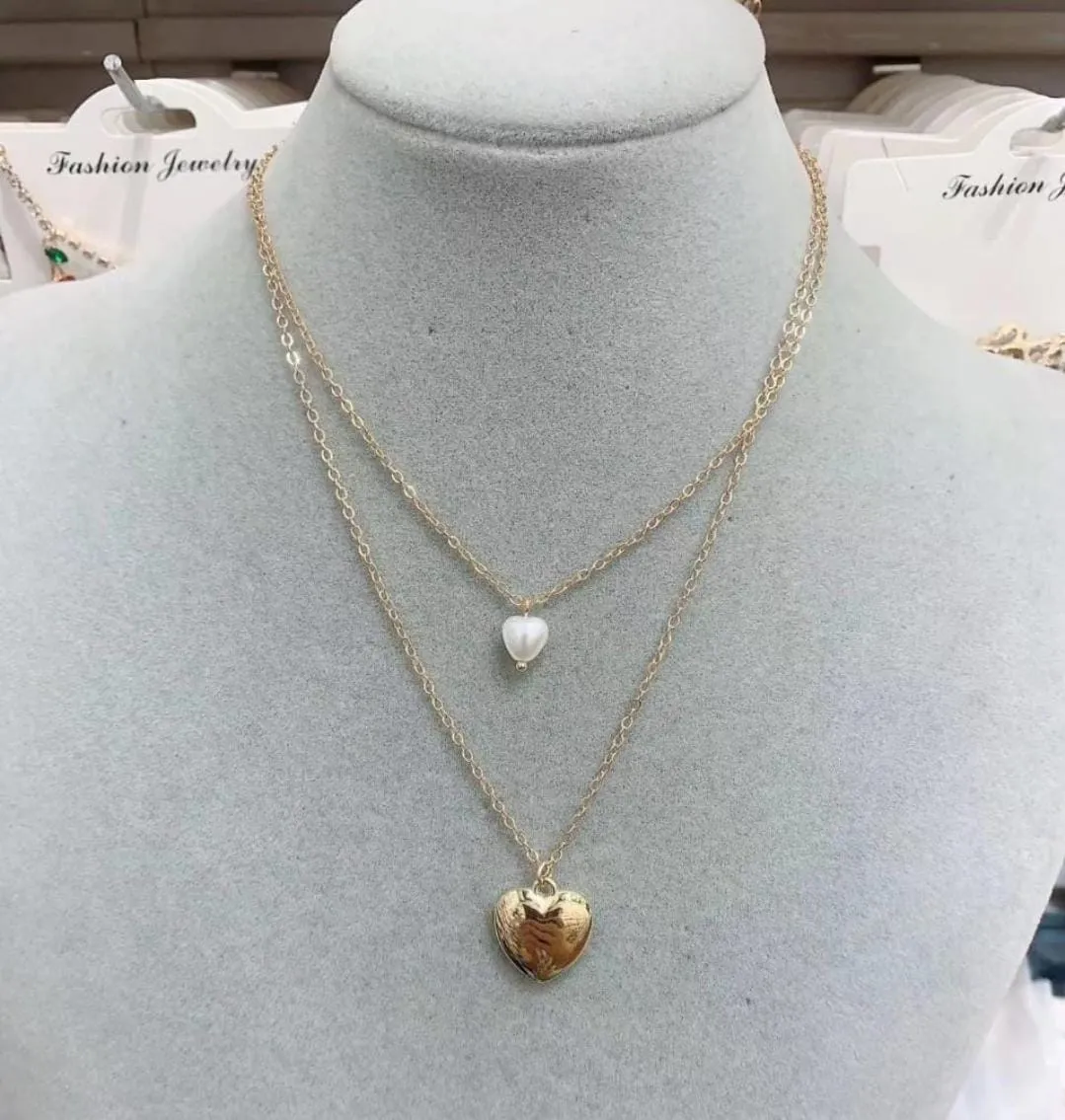 Pearl-Heart double chain