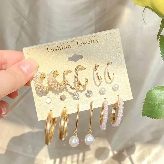 9 pairs earrings