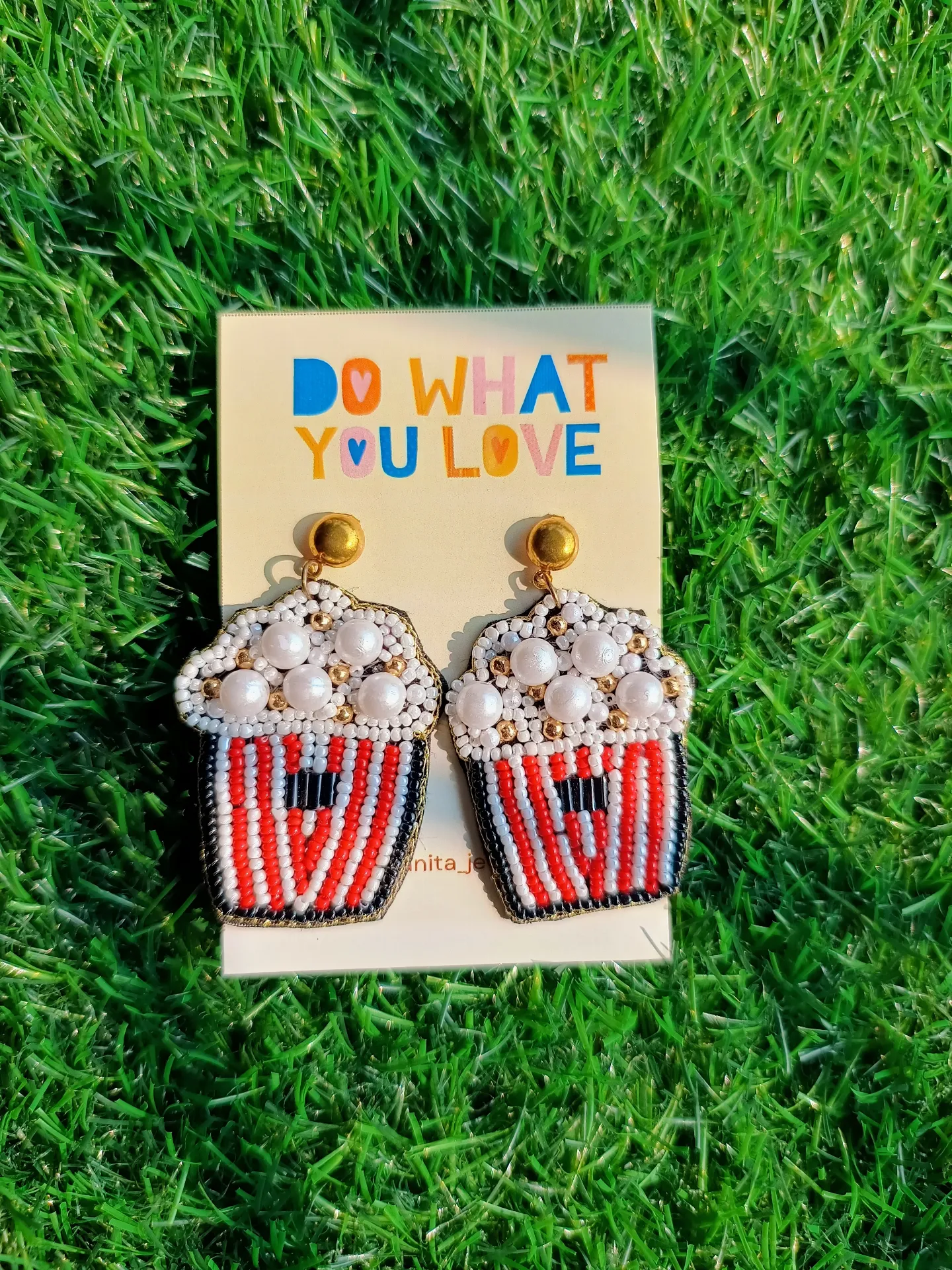 Popcorn Beaded Earrings